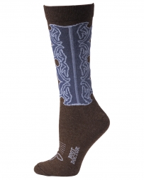 Boot Doctor® Ladies' Brown Crew Sock