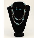 M&F Western Products® Ladies' Turquoise & Silver Bead Set