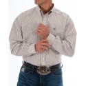 Cinch® Men's LS Stripe Khaki Buttondown