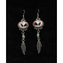 M&F Western Products® Ladies' Aztec Design w/Feather Earrings