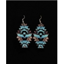 M&F Western Products® Ladies' Painted Wood Aztec Earrings