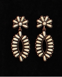 M&F Western Products® Ladies' Ivory Stone And Copper Earrings