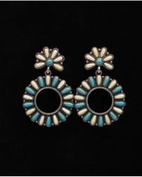 M&F Western Products® Ladies' Turquoise & White Earrings
