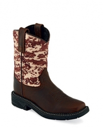 Old West® Boys' Youth Camo Square Toe