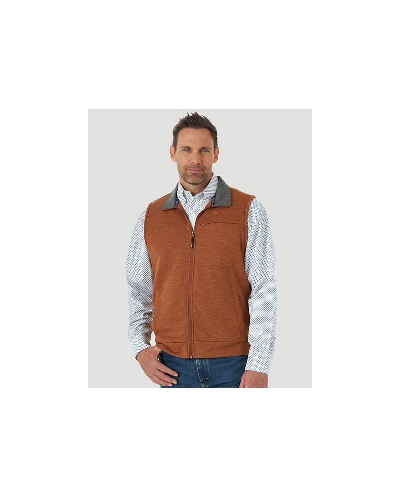 George Strait® Men's Knit Brown Heather Vest - Fort Brands