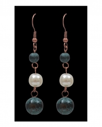M&F Western Products® Ladies' Patina & Pearl Earrings