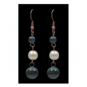 M&F Western Products® Ladies' Patina & Pearl Earrings