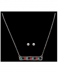 Silver Strike® Ladies' Antiqued Beaded Necklace Set