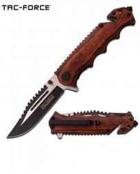 Master Cutlery® Tac Force 3.5" Wood Grain