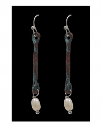 M&F Western Products® Ladies' Hammered Earrings With Pearl