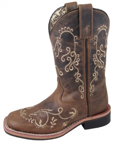 Smoky Mountain® Boots Girls' Youth Embroidered Brown Floral
