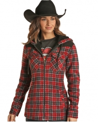 Powder River Outfitters Ladies' Plaid Fleece Lined Jacket