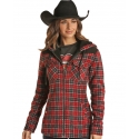 Powder River Outfitters Ladies' Plaid Fleece Lined Jacket