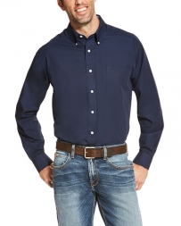 Ariat® Men's LS Solid Navy Shirt - Big and Tall