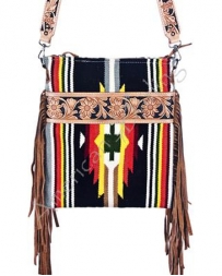 American Darling Ladies' Hand Tooled Aztec Rug Bag
