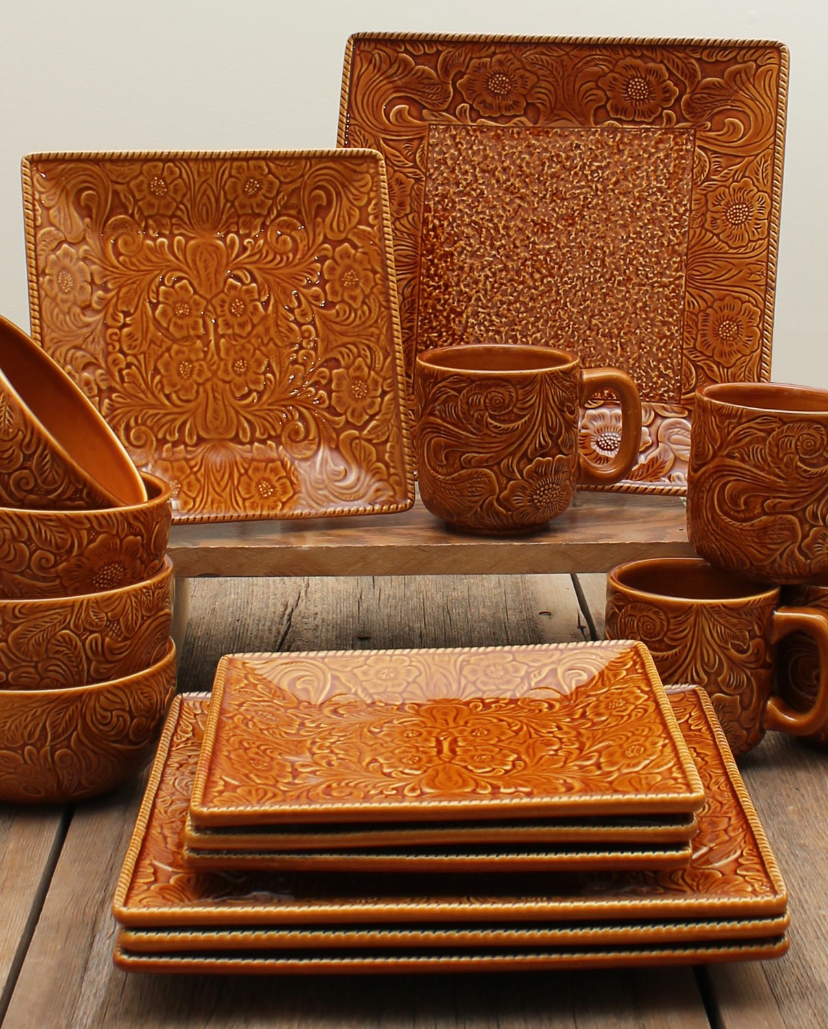 Hiend Accents Savannah 16 Piece Dinnerware Set Fort Brands