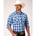 Roper® Men's Plaid Snap Western LS Shirt