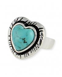 Just 1 Time® Ladies' Turquoise Heart Ring