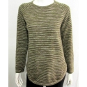 Just 1 Time® Ladies' Olive Striped LS Top