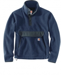Carhartt® Men's Fleece Pullover 1/4 Bluestone - Big and Tall