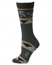 Boot Doctor® Ladies' Grey Horse Crew Sock