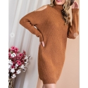 Just 1 Time® Ladies' Cold Shoulder Turtleneck Dress