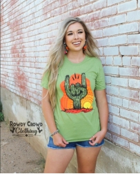 Rowdy Crowd Clothing® Ladies' Rock On Cactus Tee