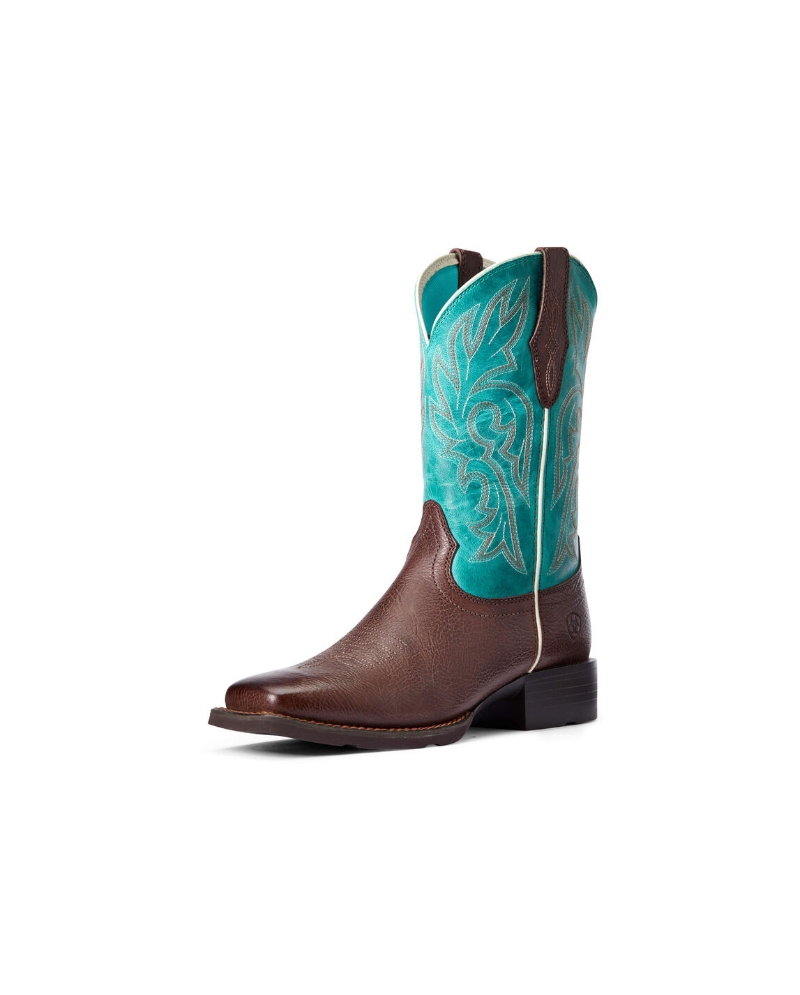 Ariat brown and turquoise boots on sale