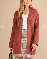 Kori® Ladies' Rosewood Textured Cardigan