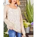 P.S. Kate® Ladies' Oatmeal And White Pullover