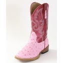 Roper® Girls' Pink Faux Ostrich Boots - Child