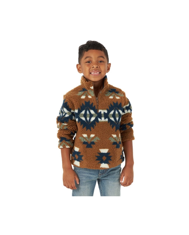 Wrangler® Boys' Aztec Sherpa 1/4 Zip - Fort Brands