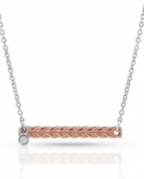 Montana Silversmiths® Ladies' Rose Gold Braided Bar Necklace