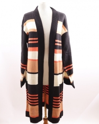 Wrangler Retro® Ladies' Multi Striped Long Cardigan