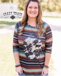 Crazy Train® Ladies' Punchy Pumpkin Top