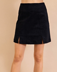 Kori® Ladies' Black Corduroy Mini Skirt