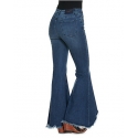 Grace in LA Ladies' Frayed Bell Bottom Jeans