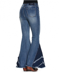 Grace in LA Ladies' Contrast Bell Bottom Jeans