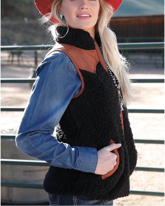 Cruel® Ladies' Sherpa Vest With Yoke - Fort Brands Cruel® Ladies' Sherpa Vest With Yoke - Fort Brands