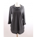 Just 1 Time® Ladies' Grey Waffle Cowl Neck