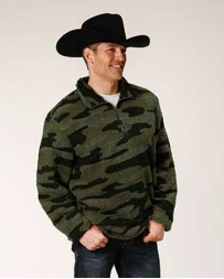 Roper® Men's Camo Print Polar Fleece 1/4 Zip