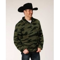 Roper® Men's Camo Print Polar Fleece 1/4 Zip