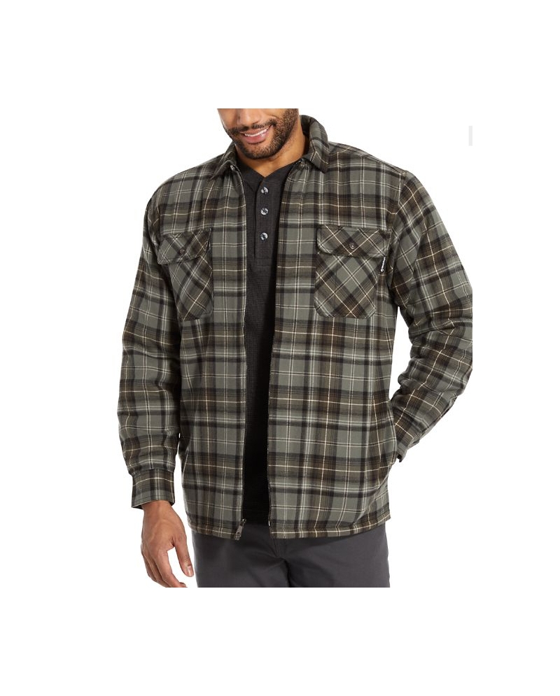 RedHead Hooded Jersey-Lined Flannel Long-Sleeve Shirt for Men