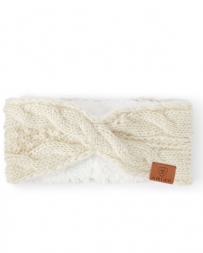 Ariat® Ladies' Cableknit Headband Ivory