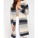 She + Sky® Ladies' Color Blocked Cardigan