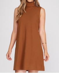 She + Sky® Ladies' Sleeveless Turtleneck Dress