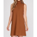 She + Sky® Ladies' Sleeveless Turtleneck Dress