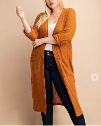 Kori® Ladies' Waffle Knit Cardigan - Plus