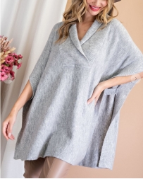 Just 1 Time® Ladies' Shawl Collar Poncho Sweater