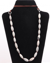 Just 1 Time® Ladies' Beaded Grey Stone Necklace